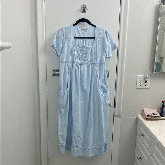 Sky Blue Maxi Dress with Pockets - Picture 1 of 9